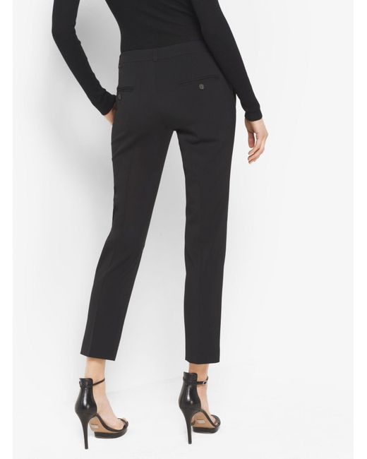 Lyst Michael Kors Samantha Stretch Wool Gabardine Pants In Black