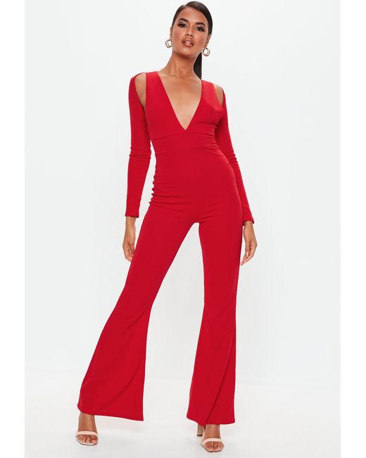 long sleeve cut out jumpsuit