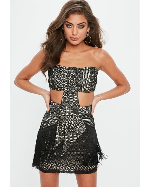 black basic bandeau co ord clothing