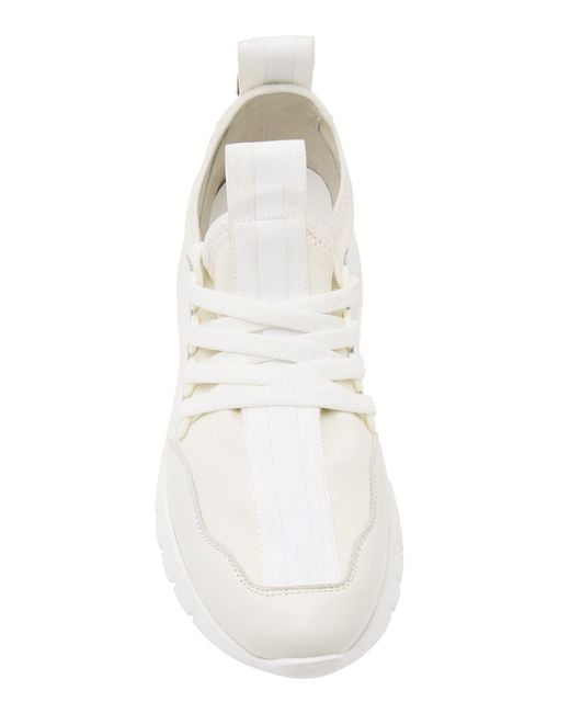 Sneakers Neoprene White Bally Leather In Trimmed Bise Lyst 8wqfXAX
