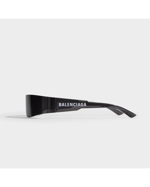 balenciaga black rectangle sunglasses