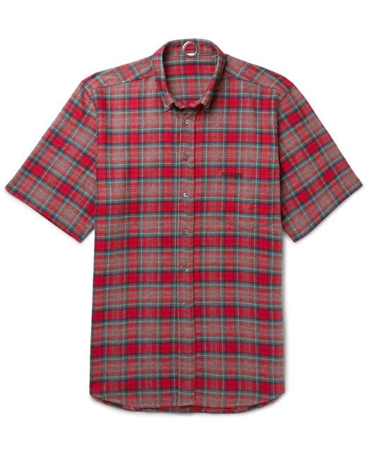 Lyst - Vetements Oversized Button-down Collar Checked Cotton-flannel ...