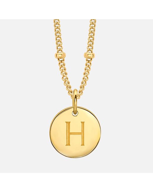 Lyst Missoma Gold 'h' Initial Necklace in Metallic