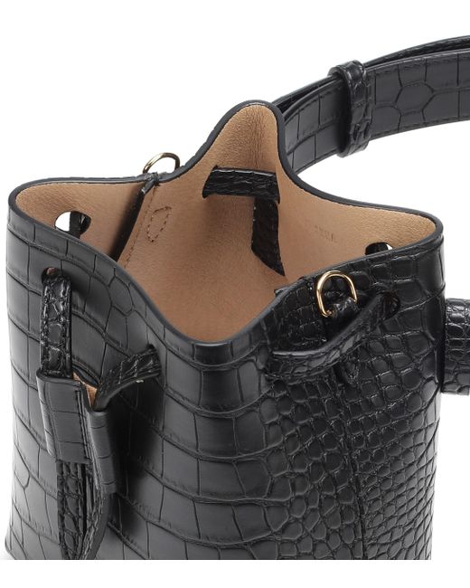 Nanushka Minee Faux Leather Belt Bag in Black - Lyst