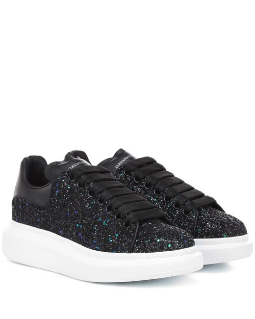 black glitter alexander mcqueen's