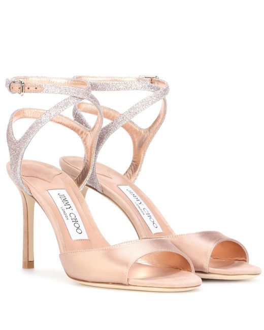 jimmy choo satin sandals