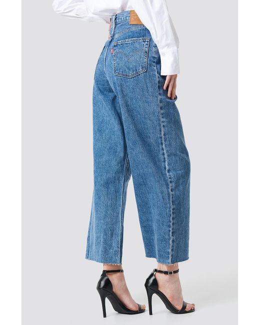 levi's ribcage pleated crop jeans