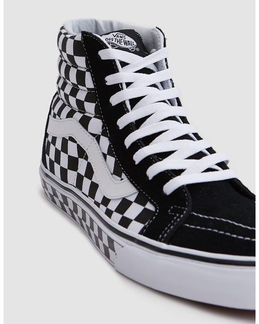 vans sk8 hi checkerboard black white vans sk8 hi checkerboard black white