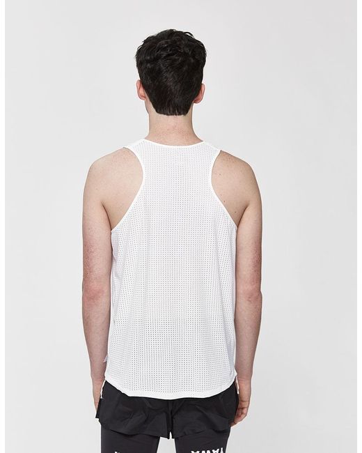 Lyst - Satisfy Race Mesh Singlet in White for Men