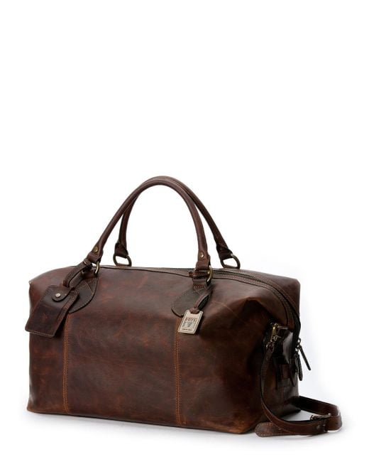 Lyst Frye Logan Men S Leather Overnight Bag In Brown For Frye Brown Logan Men S Leather Overnight Bag For Lyst