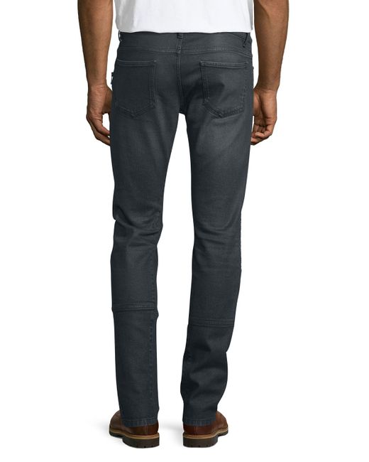 Belstaff Blackrod Slim-stretch Jeans W/knee Panels in Black for Men | Lyst