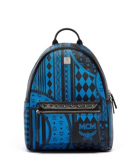Mcm Stark Baroque-print Medium Backpack in Blue (MUNICH BLUE) | Lyst