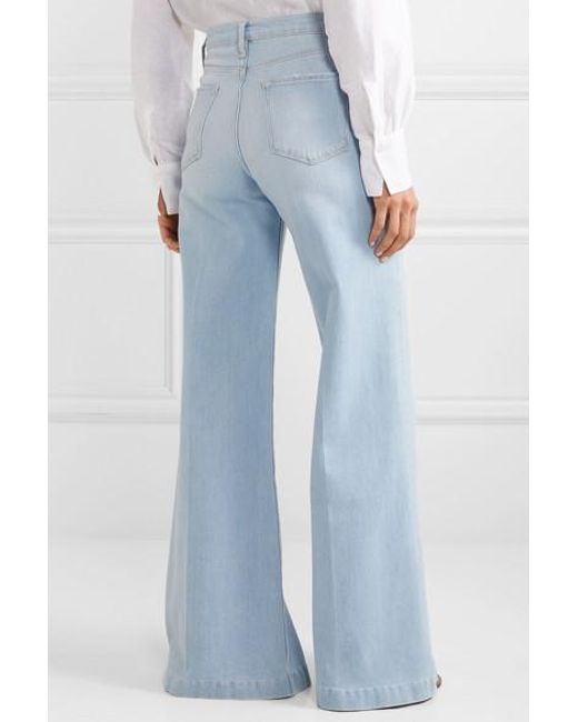 high rise palazzo jeans