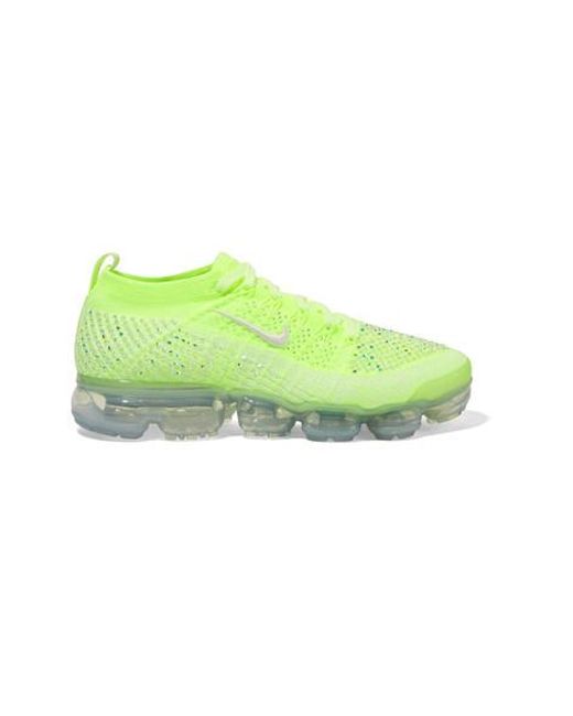 lime green and black vapormax