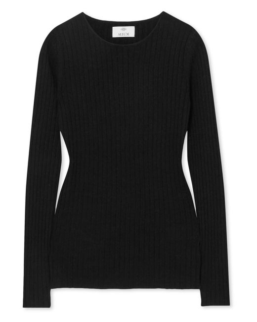 Lyst - Allude Cashmere Ribbed-knit Sweater in Black