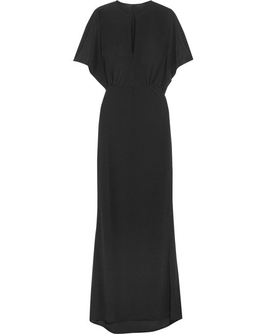 black stretch maxi dress