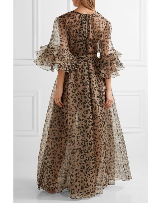 leopard print robe silk