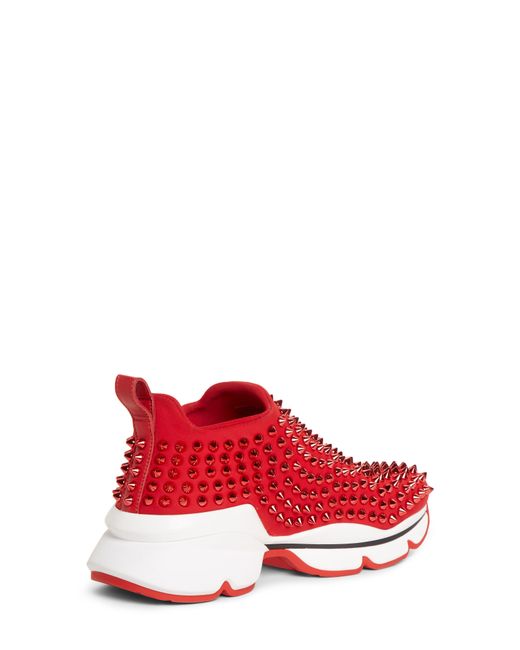 louboutin spike sock sneaker