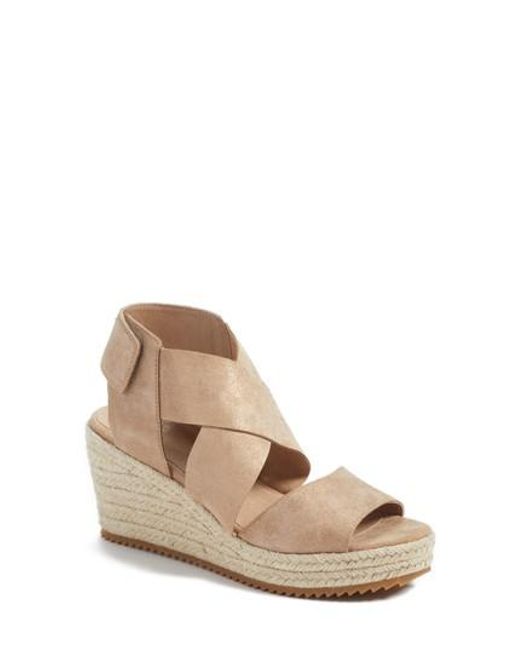 Eileen fisher 'willow' Espadrille Wedge Sandal in Blue | Lyst