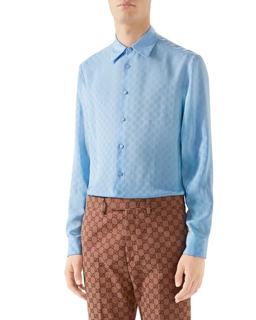 silk gucci shirt mens