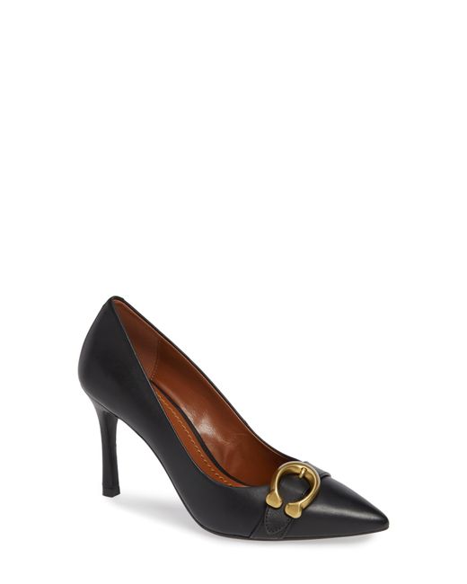 coach waverly signature buckle pumps