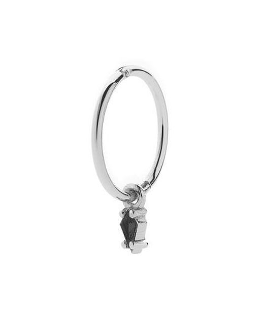 Lyst Meadowlark Astral Silver Onyx Endless Hoop Earring In Metallic Meadowlark Metallic Astral Silver Onyx Endless Hoop Earring Lyst