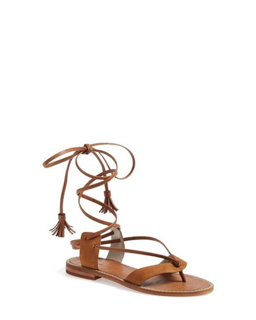 hinge avery wraparound sandal in brown teal nubuck lyst hinge avery wraparound sandal in brown teal nubuck lyst