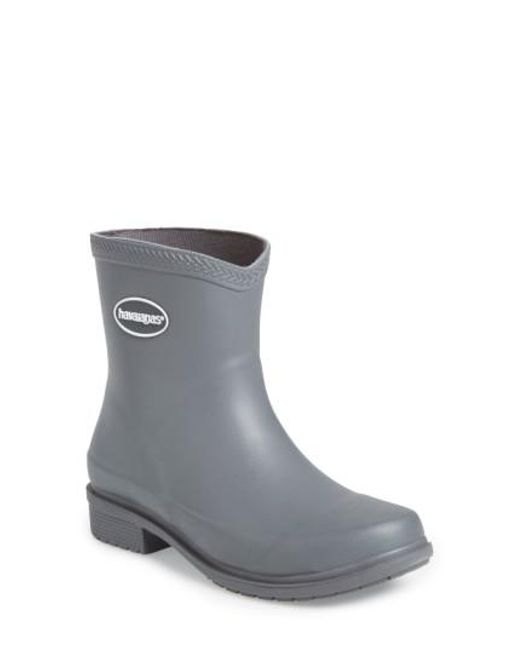 gray rain boots