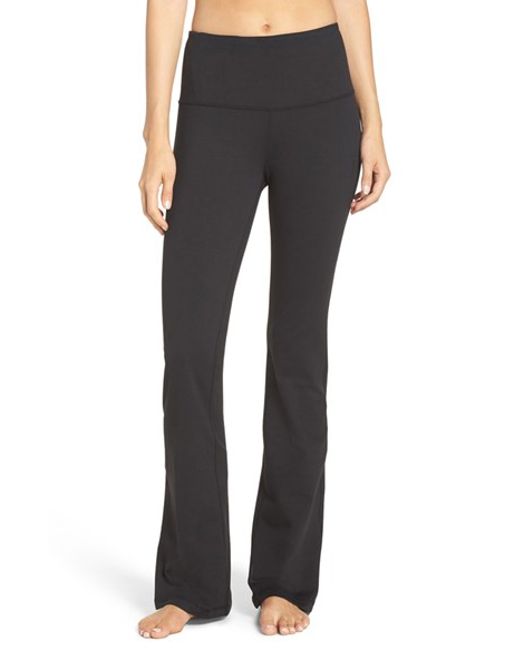 Zella 'barely Flare Booty' High Waist Pants in Black | Lyst