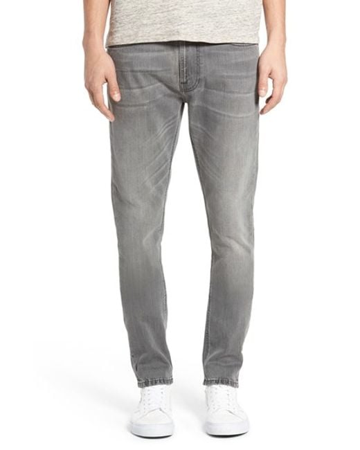 Nudie jeans 'lean Dean' Skinny Fit Jeans in Gray for Men - Save 9% | Lyst