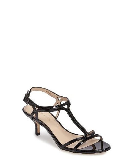 Pelle moda Abbie Strappy Kitten Heel Sandal in Black | Lyst