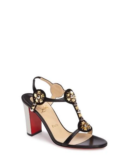 blaine embellished block heel