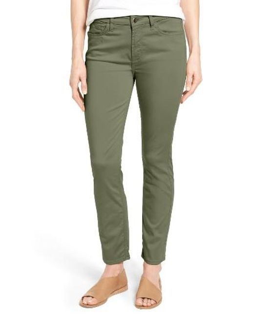 Jen7 Colored Stretch Ankle Skinny Jeans in Green | Lyst