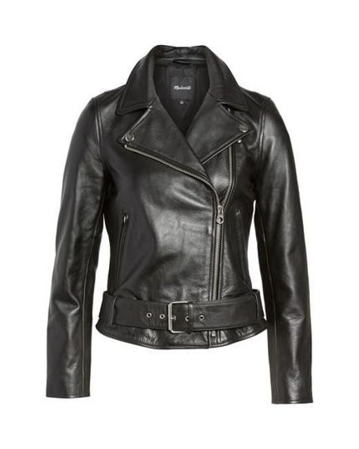 Lyst Madewell Leather Moto Jacket In Black Madewell Black Leather Moto Jacket Lyst
