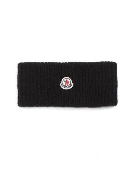 Lyst - Moncler Knit Wool & Alpaca Blend Headband in Black