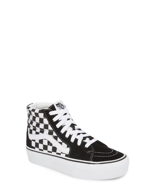 Lyst - Vans Ua Sk8-hi Platform Checkerboard Sneaker in White