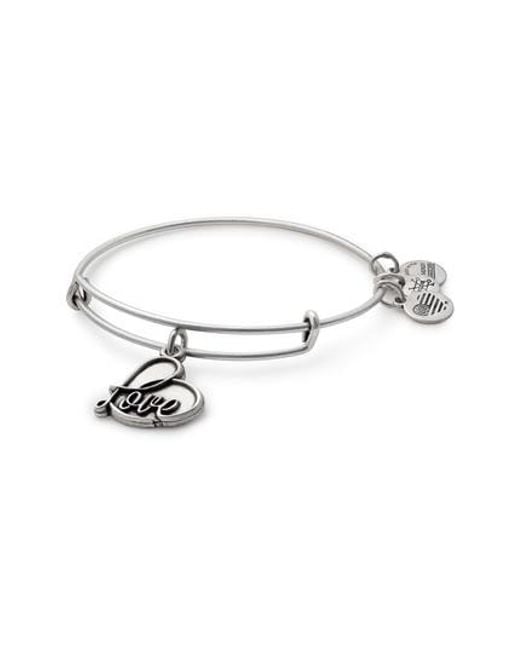 Lyst Alex And Ani Love Expandable Charm Bracelet In Metallic Alex And Ani Metallic Love Expandable Charm Bracelet Lyst