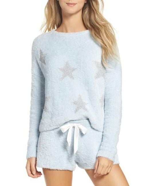 Lyst Make Model Fuzzy Sweater in Blue Save 46 