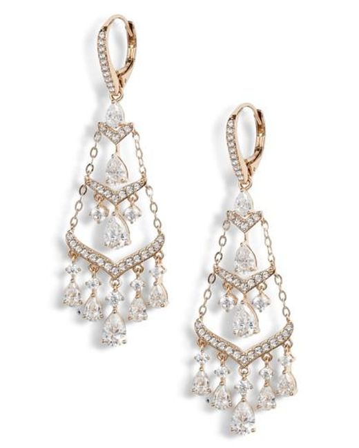 Lyst Nadri Chandelier Earrings In Metallic Nadri Metallic Chandelier Earrings Lyst