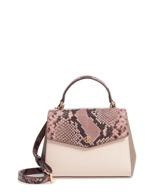 tory burch snakeskin tote