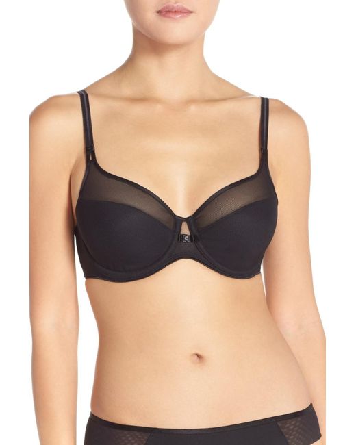 Lyst Chantelle Aeria Underwire Spacer Bra In Black Save 33 