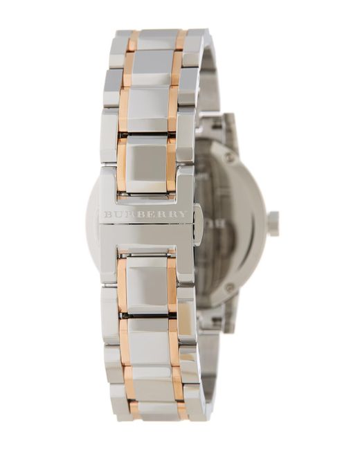 Burberry Check Stamped Bracelet Watch Medical Id Bracelets Burberry Metallic Women S Check Stamp Bracelet Watch Medium Stamped 34mm Nordstrom
