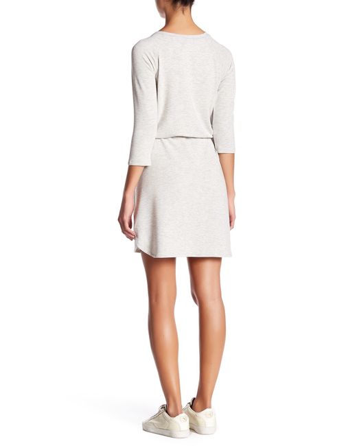 Cable & gauge Adjustable Drawstring Sweater Dress (petite) in White | Lyst