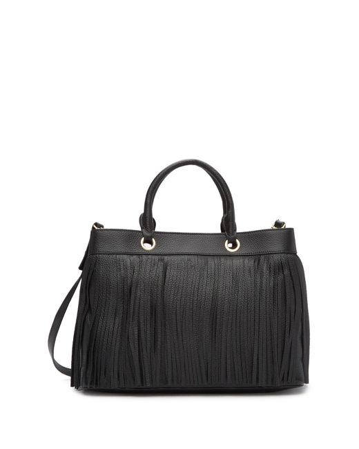 Lyst Milly Es Leather Fringe Tote Bag In Black Milly Black Es Leather Fringe Tote Bag Lyst