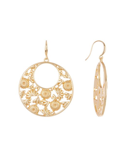Lyst Trina Turk Cutout Flower Hoop Dangle Earrings In Metallic Trina Turk Metallic Cutout Flower Hoop Dangle Earrings Lyst