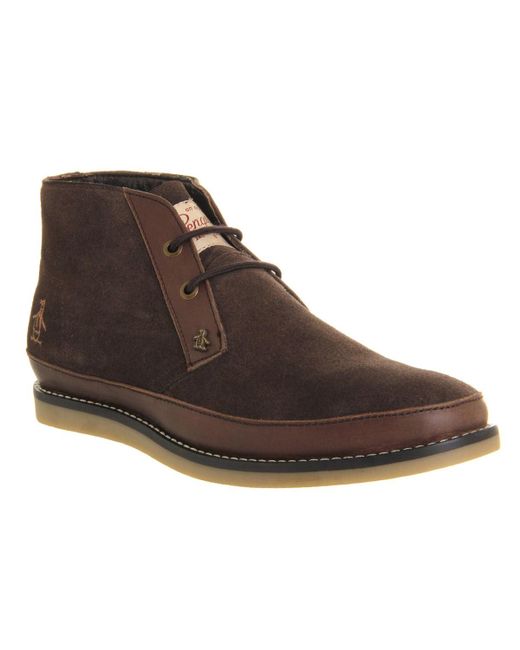 brown penguin boots