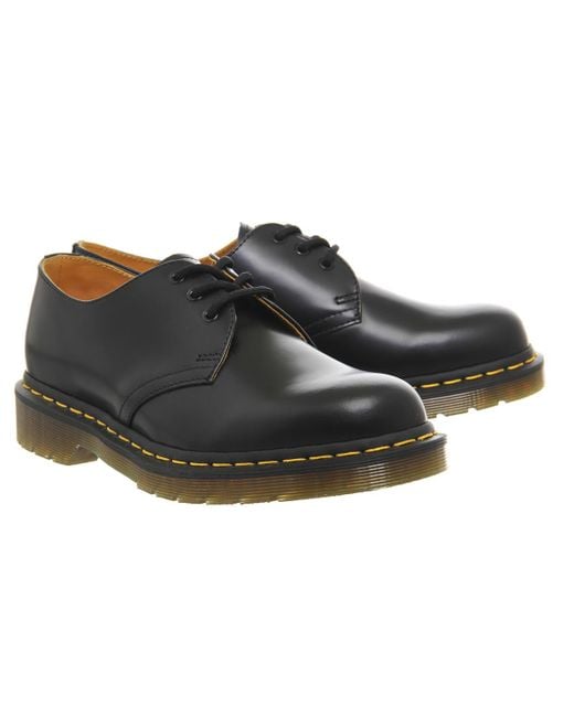 Dr. Martens 3 Eye Lace Shoes In Black For Men 