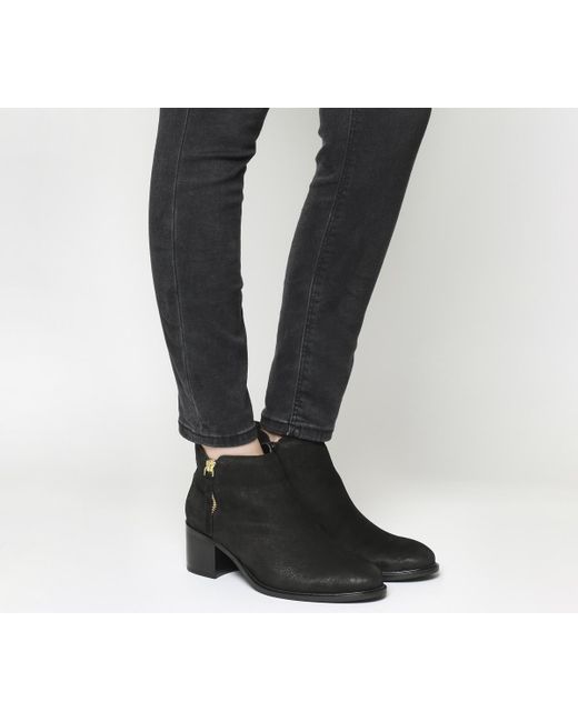 Lyst Office Algebra Leather Ankle Boots In Black Save 19 Office Black Algebra Leather Ankle Boots Lyst