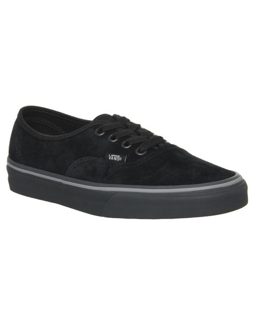 vans black authentic trainers