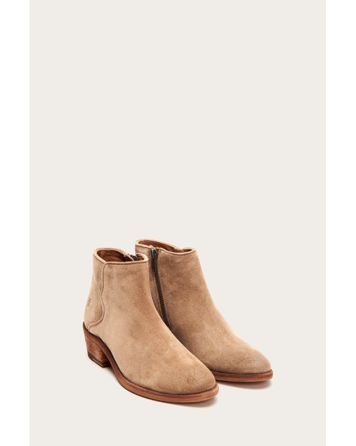 frye carson piping bootie off white